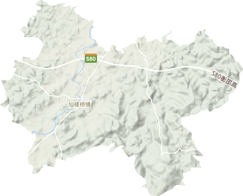 仙槎橋鎮(zhèn)地形圖