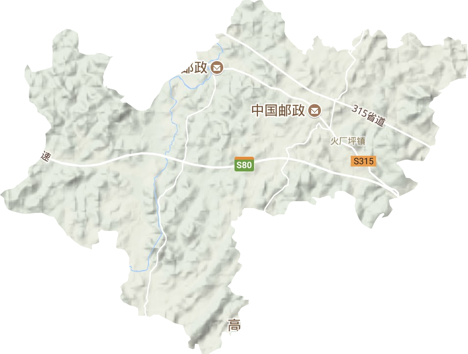 火廠坪鎮(zhèn)地形圖