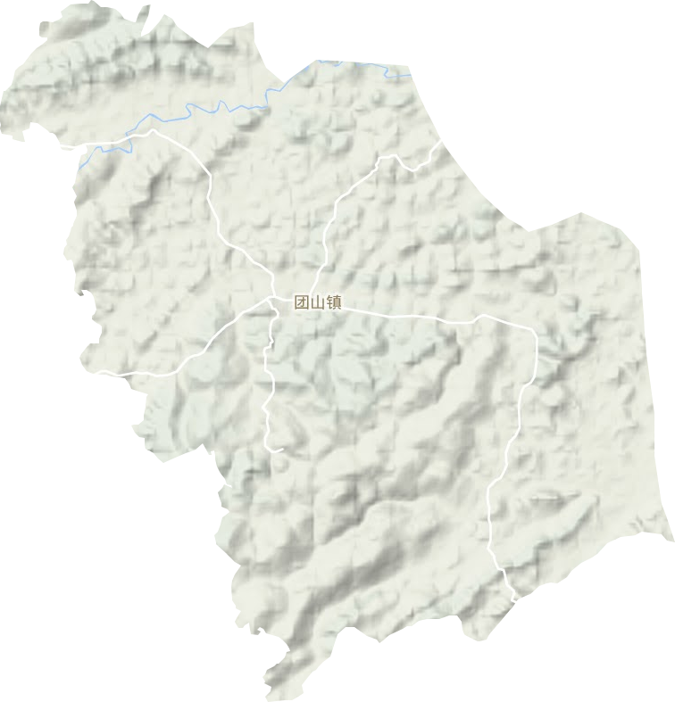 團山鎮地形圖