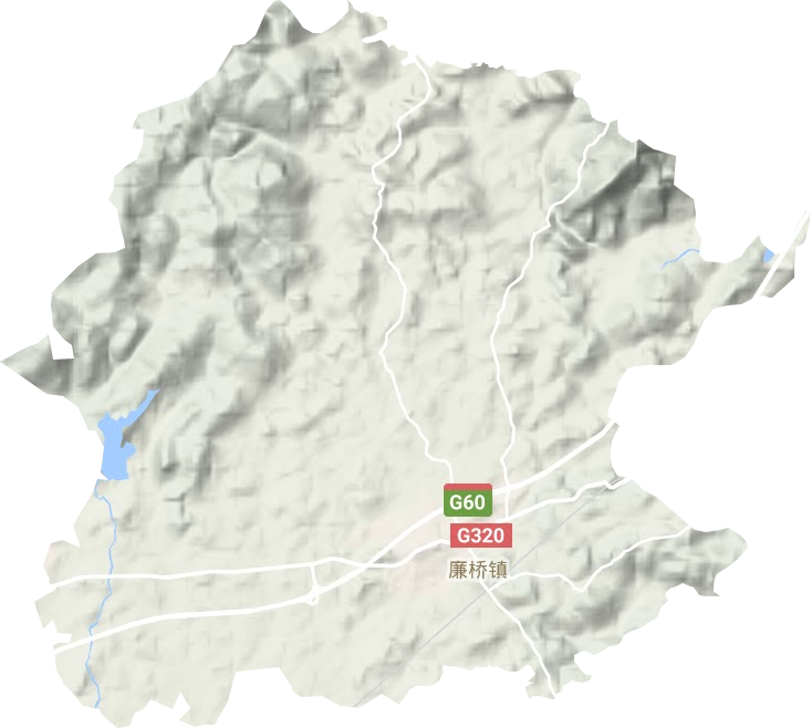 廉橋鎮地形圖