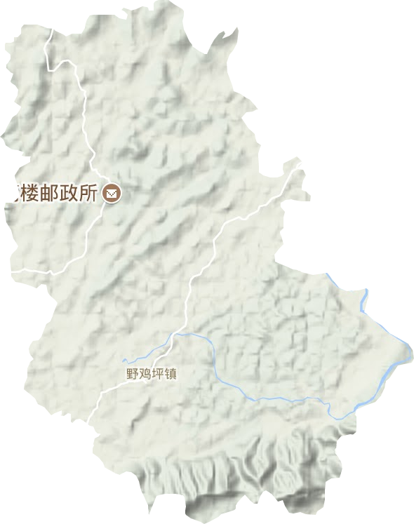 野雞坪鎮地形圖