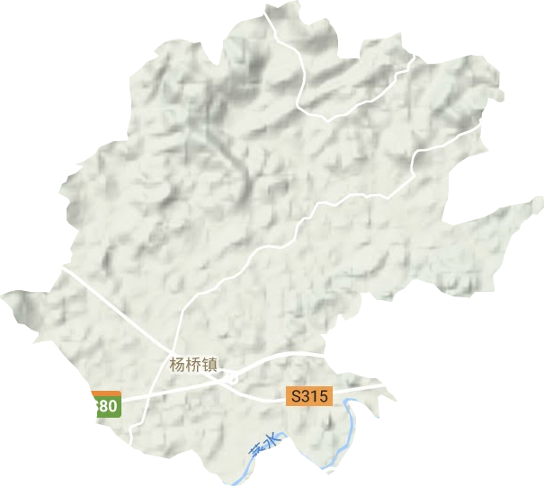 楊橋鎮(zhèn)地形圖