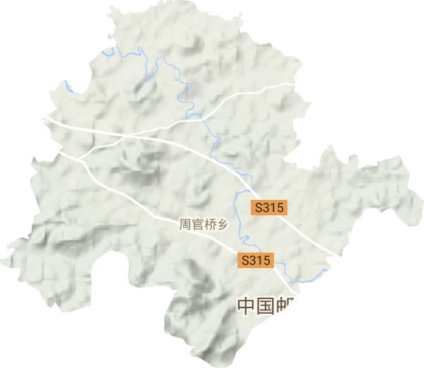 周官橋鄉地形圖