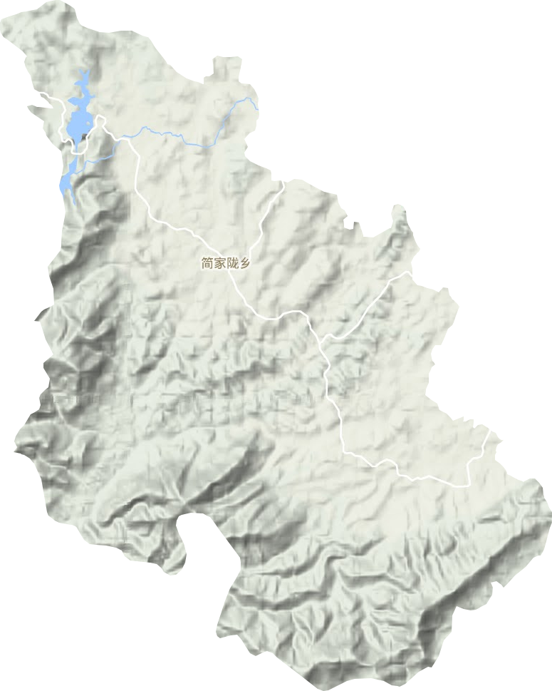 簡家隴鄉地形圖