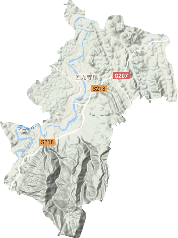回龍寺鎮地形圖