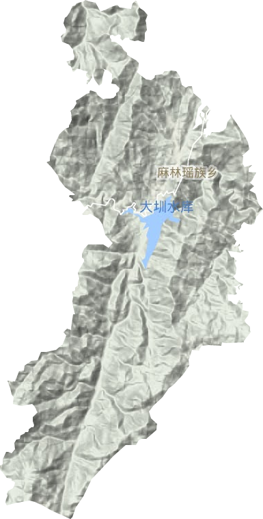 麻林瑤族鄉地形圖