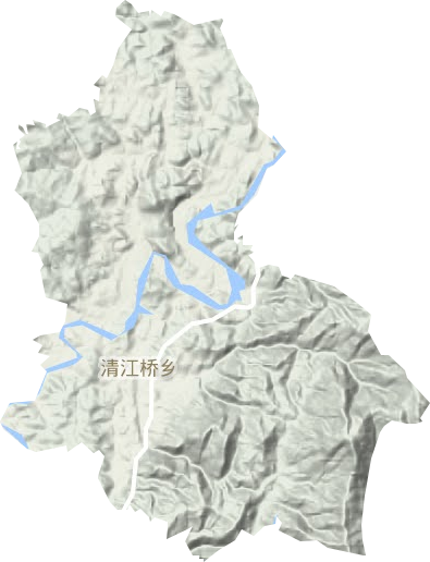 清江橋鄉地形圖