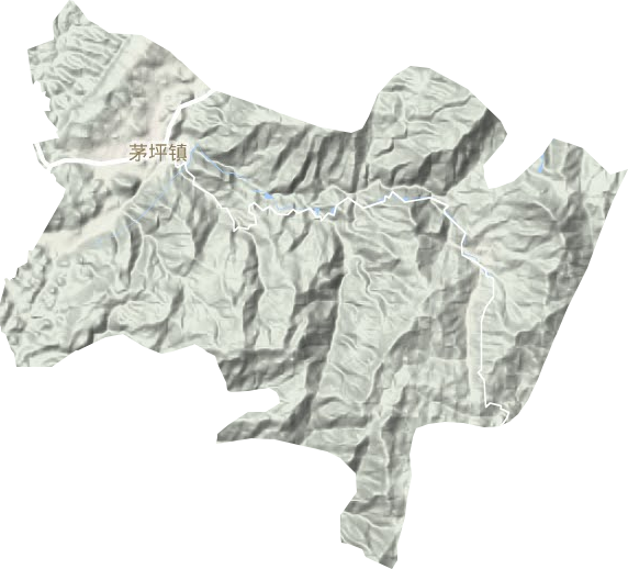 茅坪鎮地形圖