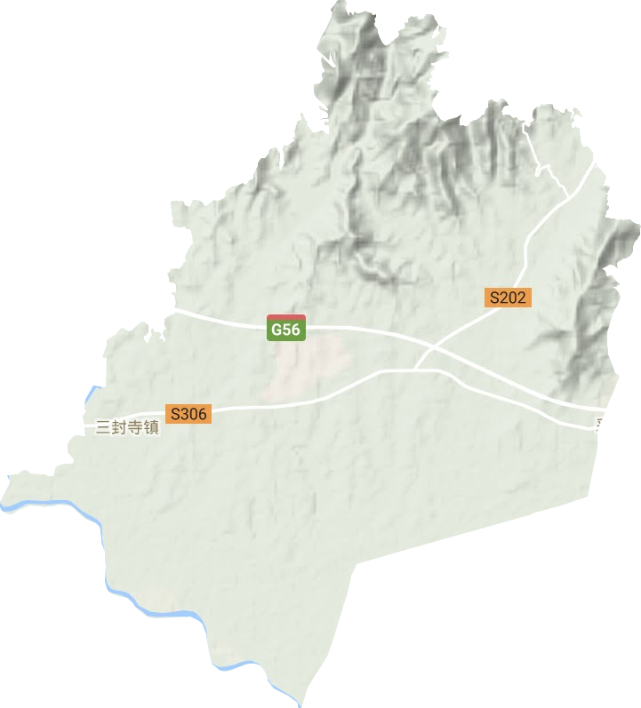 三封寺鎮(zhèn)地形圖