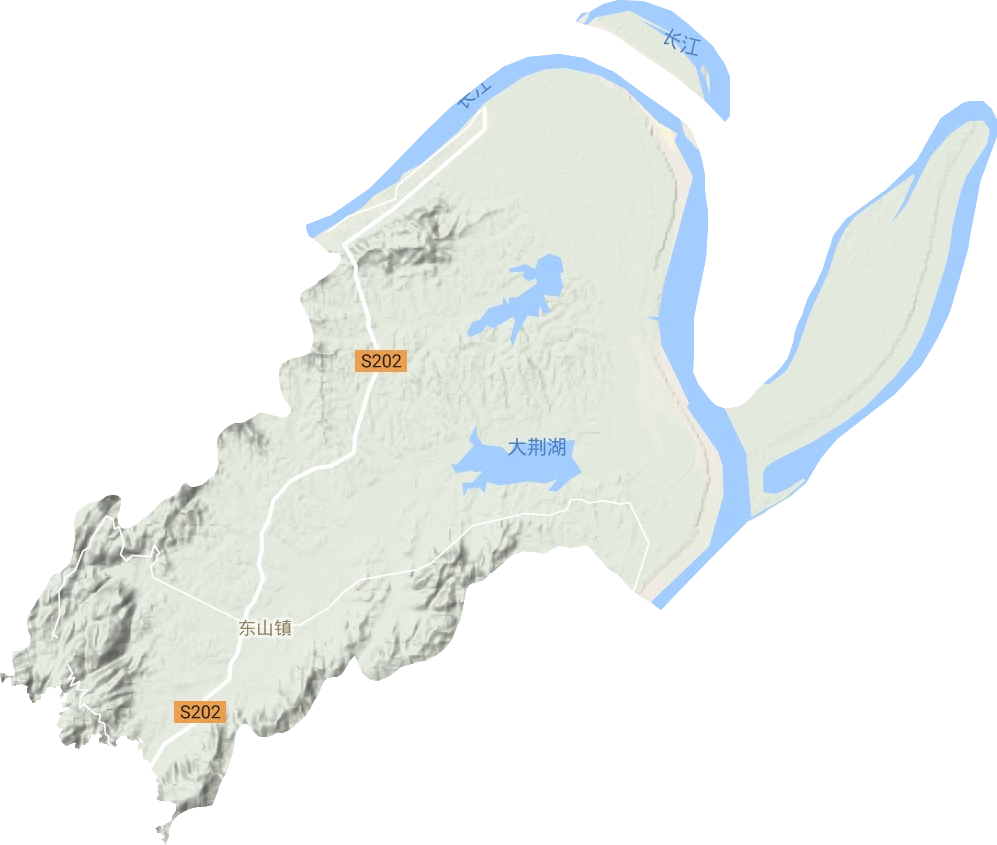 東山鎮(zhèn)地形圖