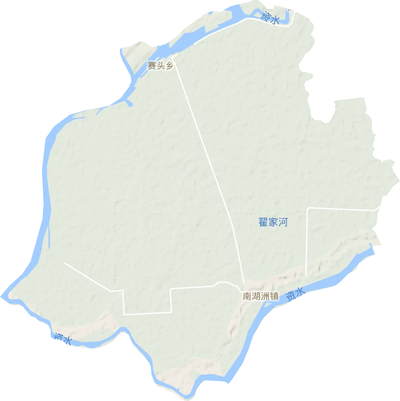南湖洲鎮地形圖