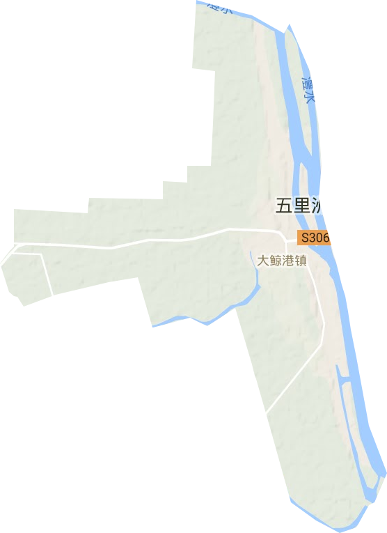 大鯨港鎮(zhèn)地形圖