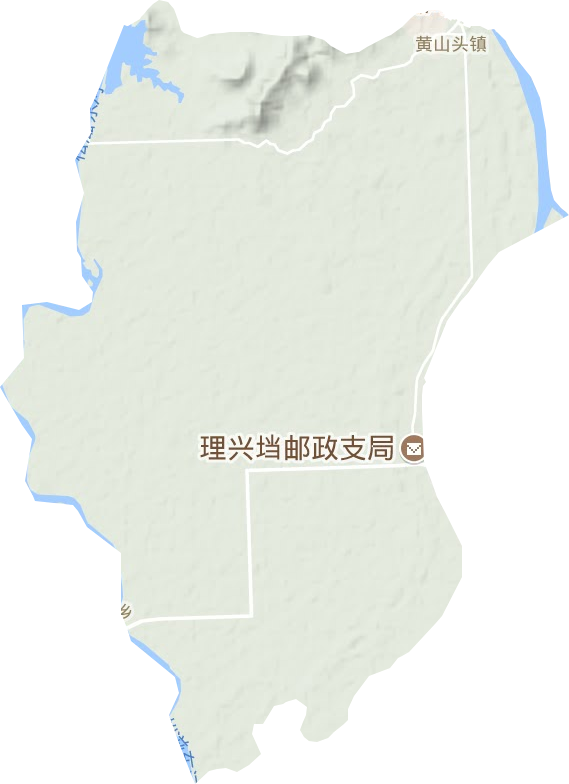 黃山頭鎮地形圖