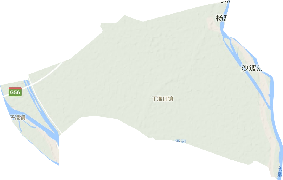 下漁口鎮地形圖