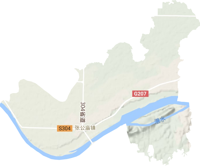 張公廟鎮(zhèn)地形圖