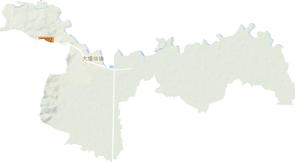 大堰垱鎮(zhèn)地形圖