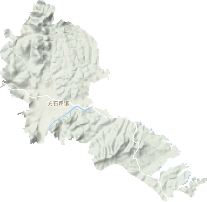 方石坪鎮地形圖