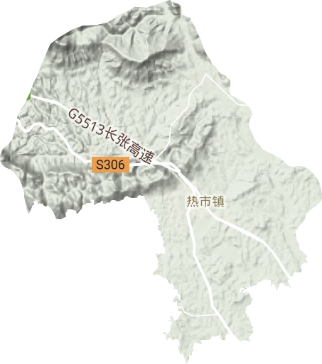 熱市鎮地形圖