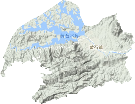黃石鎮地形圖