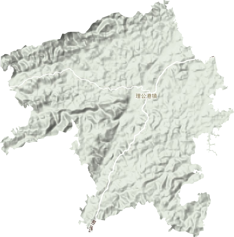 理公港鎮地形圖