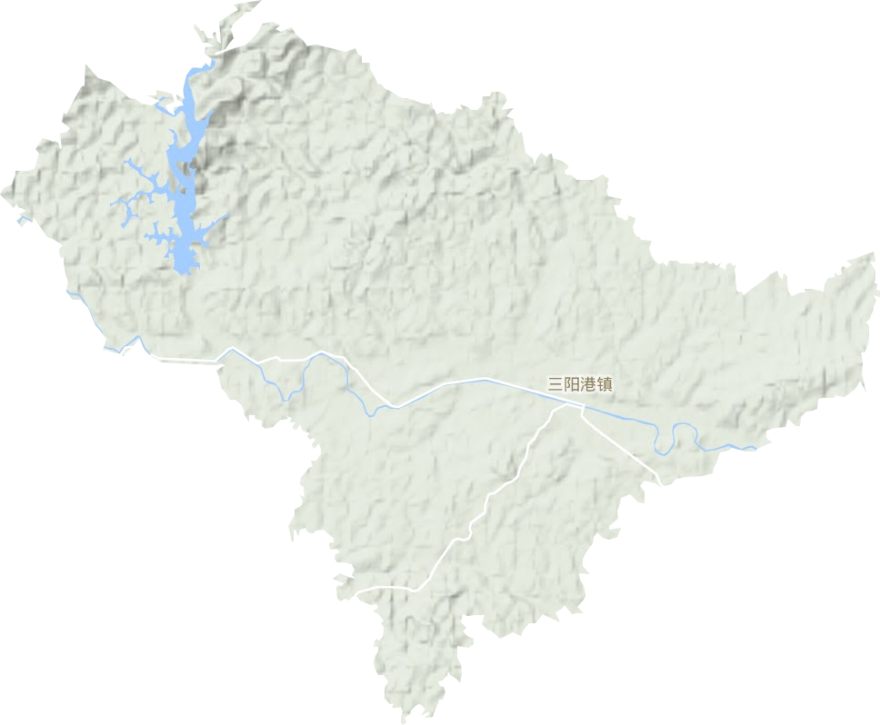 三陽(yáng)港鎮(zhèn)地形圖