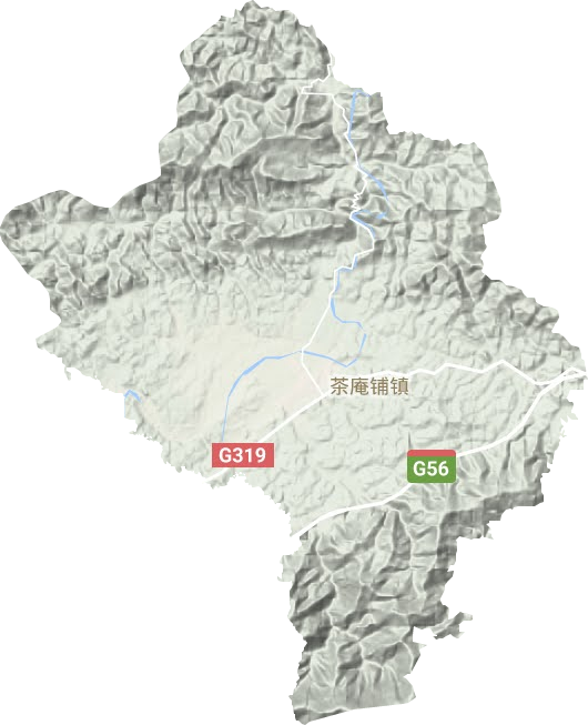 茶庵鋪鎮地形圖