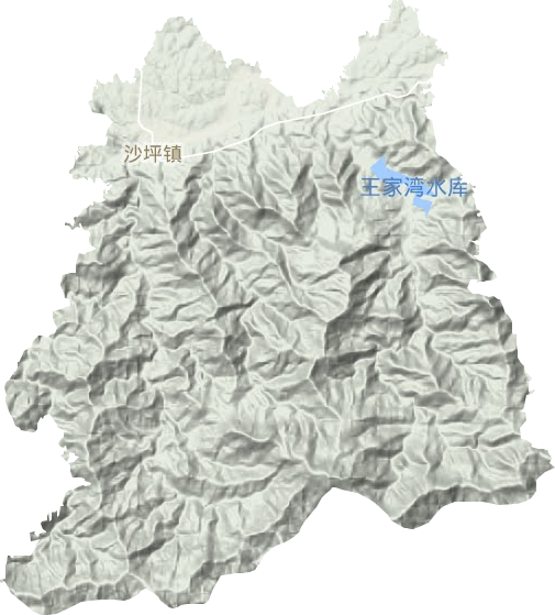 沙坪鎮地形圖