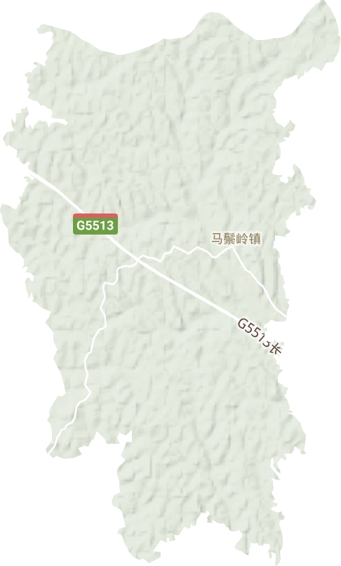 馬鬃嶺鎮地形圖