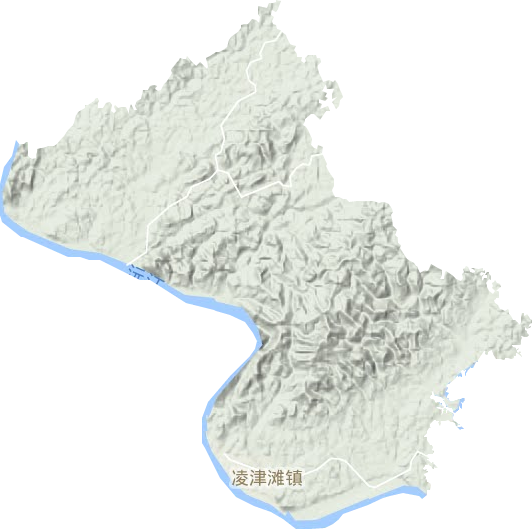 凌津?yàn)╂?zhèn)地形圖
