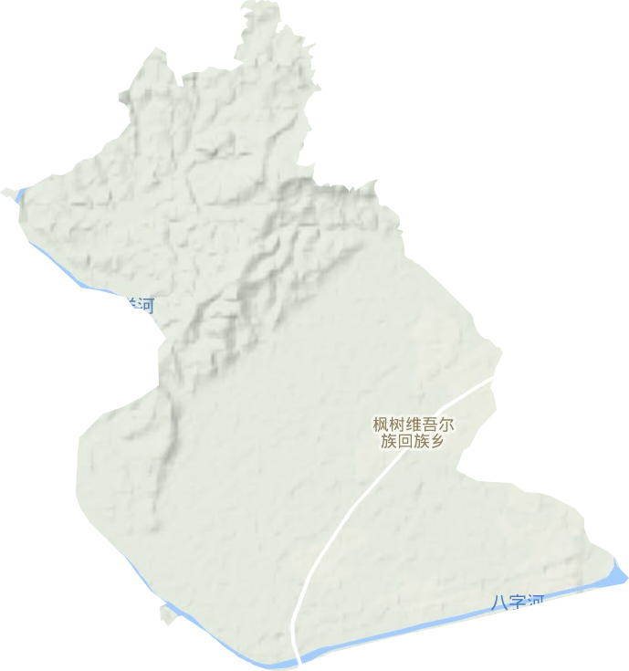 楓樹維吾爾族回族鄉(xiāng)地形圖