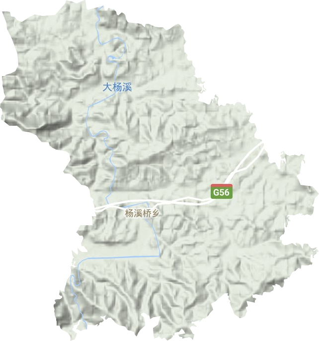楊溪橋鄉地形圖