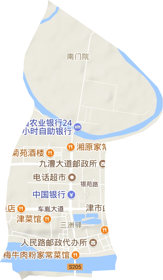 三洲驛街道地形圖
