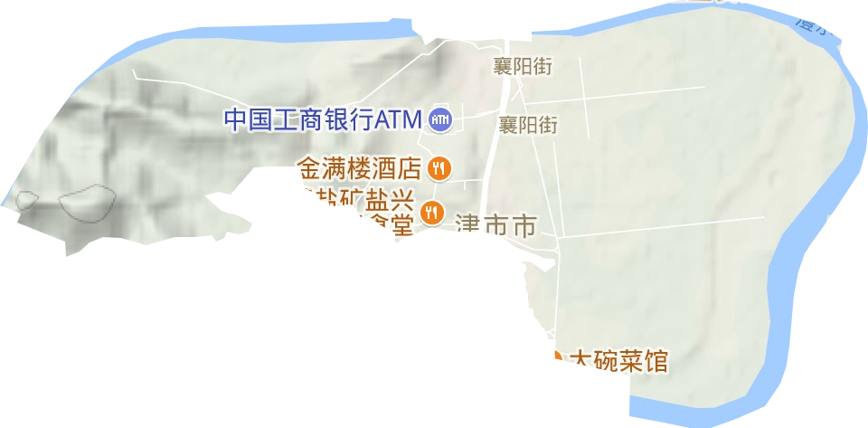 襄陽街街道地形圖