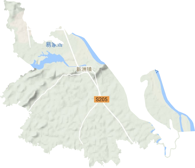 新洲鎮地形圖