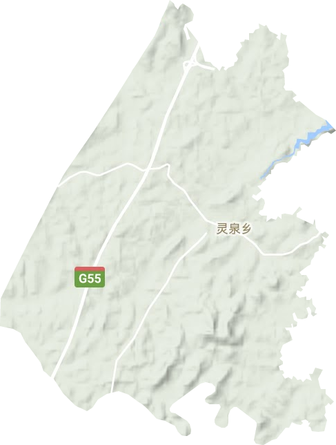 靈泉鎮(zhèn)地形圖