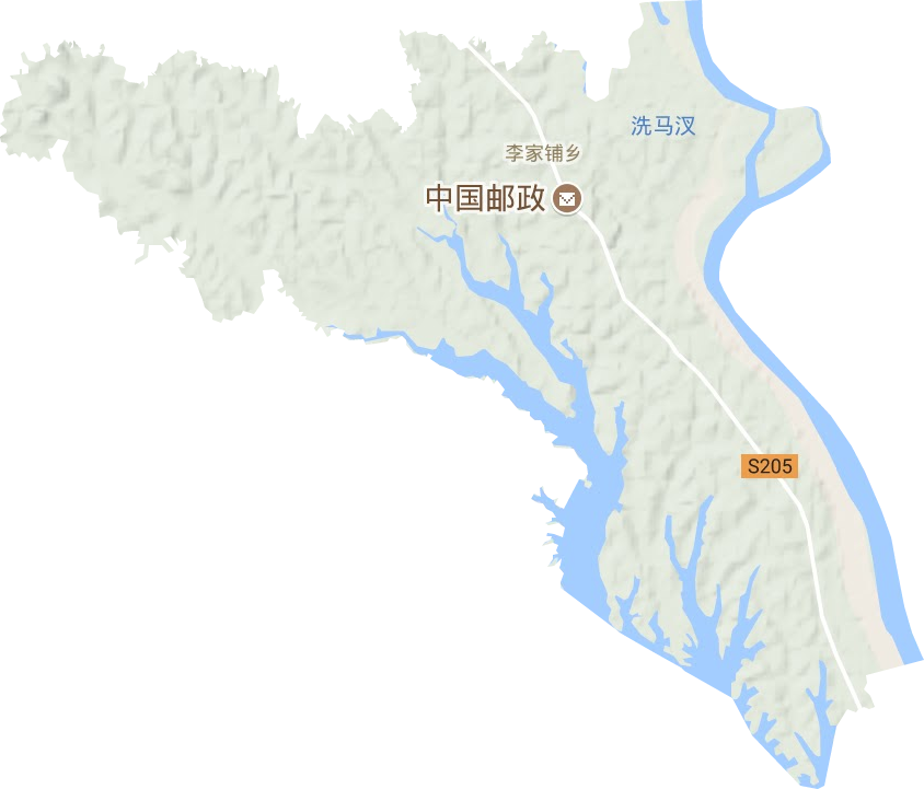 李家鋪鄉地形圖
