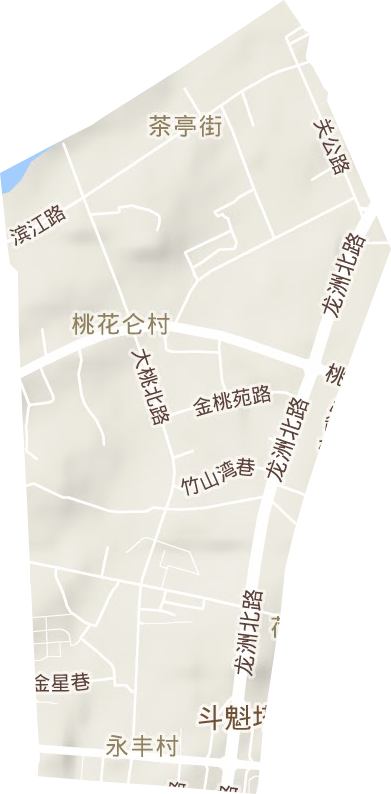 桃花侖街道地形圖