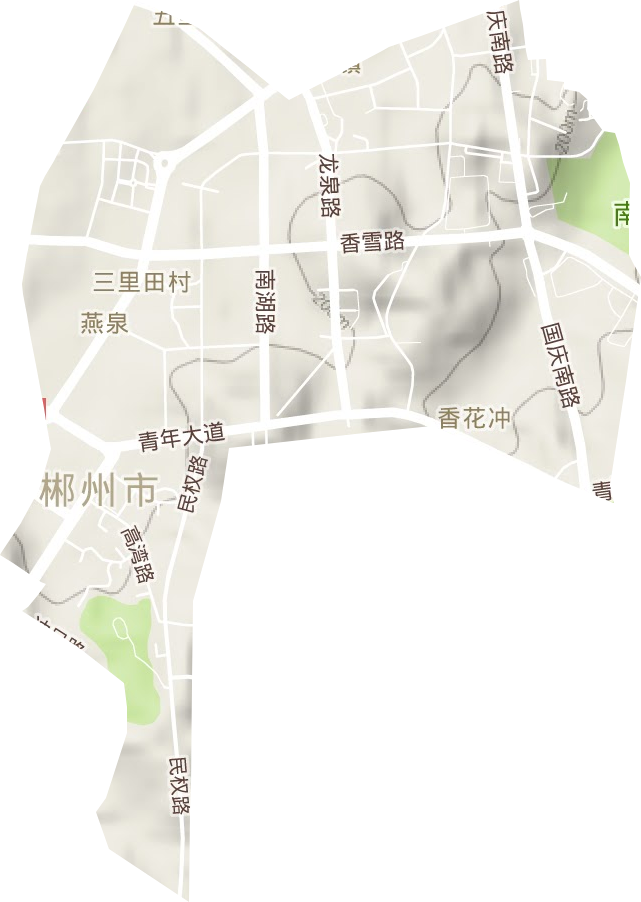 燕泉街道地形圖