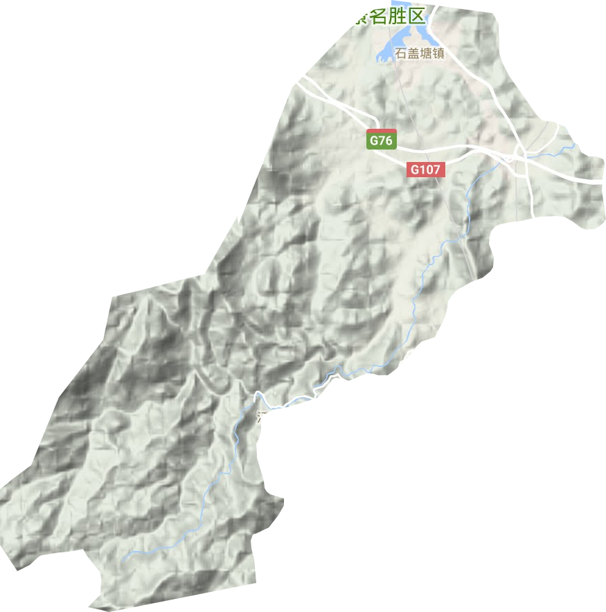 石蓋塘鎮地形圖
