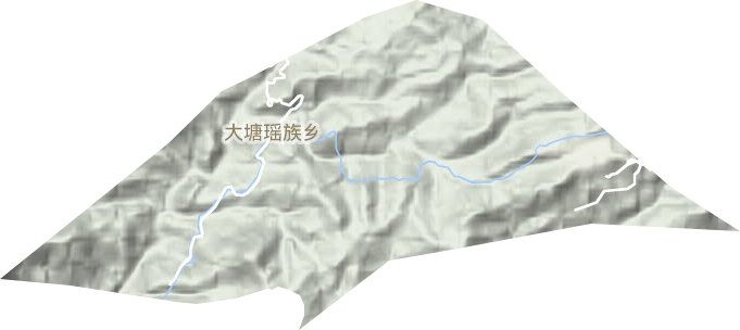 大塘瑤族鄉地形圖