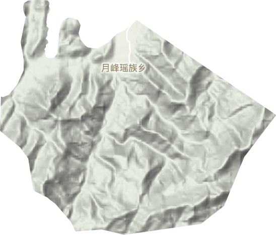 月峰瑤族鄉(xiāng)地形圖