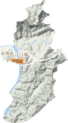 江口鎮地形圖