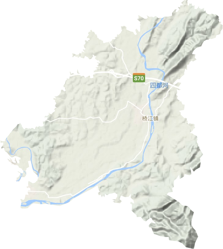 橋江鎮地形圖