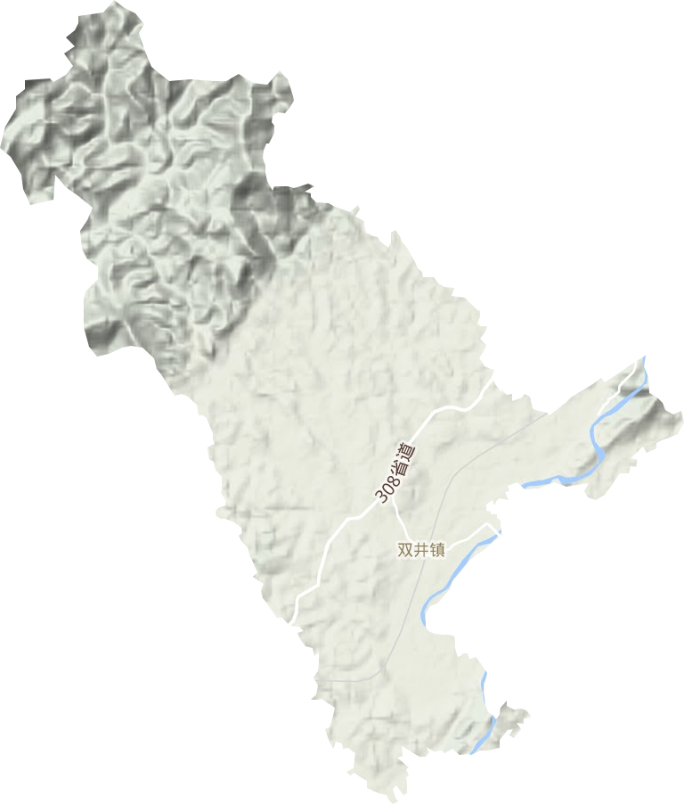 雙井鎮(zhèn)地形圖