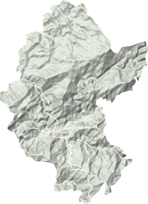 兩丫坪鎮(zhèn)地形圖