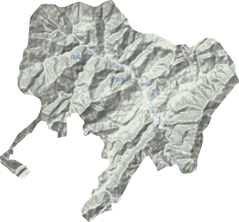 讓家溪鄉(xiāng)地形圖