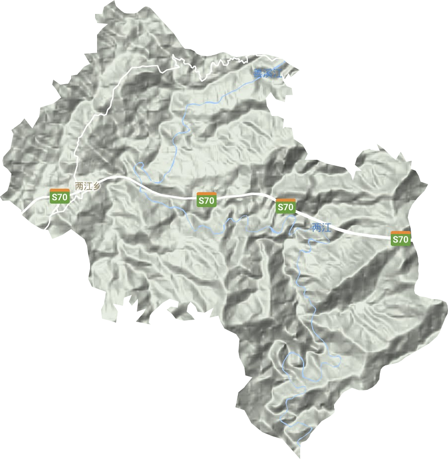 兩江鄉地形圖