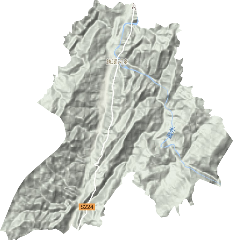 統溪河鄉地形圖