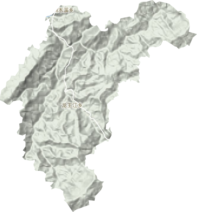 龍王江鄉地形圖