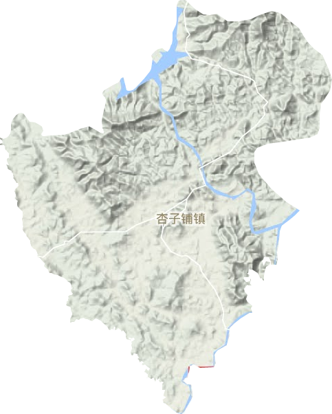 杏子鋪鎮地形圖